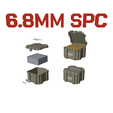 COL_13_68mmspc_25a.png AMMO BOX 6.8 REM SPC AMMUNITION STORAGE 6.8spc CRATE ORGANIZER