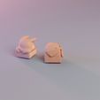 Pikachu_19.jpg Lazy Pikachu Keyboard Decoration - 3D Print Model STL