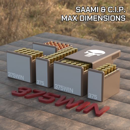 BBOX AMMO BOX .375 Win. AMMUNITION STORAGE 10/20/25/50 ROUNDS CRATE ORGANIZER 375 Win