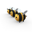 4.png Low Poly Bee Cartoon Expressions - Happy, Sad, Angry