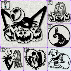 20230905_200659.jpg Archivo STL Pesadilla antes de Navidad Wall Art Pack Jack Skellington Paquete de 6 Archivos・Diseño para descargar y imprimir en 3D