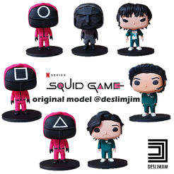 complete-7.png Archivo 3D Paquete completo con 7 modelos - Juego del Calamar Ronda 6 Seis 오징어게임 OJINGEO GEIM FUNKO POP・Design para impresora 3D para descargar