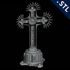 Cross_1.png STL-Datei Kriegshammer-Kreuz kostenlos・Design für 3D-Drucker zum herunterladen