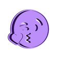 Emoji_Throwing_a_kiss_OogiMe.STL Free STL file Emoji Cookie Cutter・3D printer design to download, OogiMe