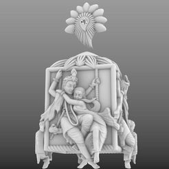 Screenshot-2023-10-19-125515.jpeg Radha And Krishna Aboard a Celestial Chariot Pendant