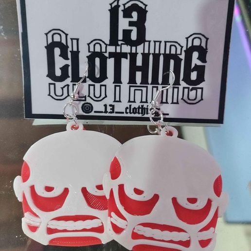 earring/keyring tian colossal attack on titan 3D model