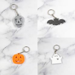 Halloween-Keychain-Bundle.jpg Fichier 3D Ensemble de porte-clés d'Halloween・Plan pour impression 3D à télécharger
