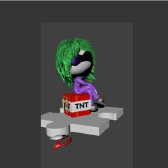 joker figurine tnt final masque au sol.jpg Archivo STL HALLOWEEN JOKER TNT・Modelo de impresión 3D para descargar