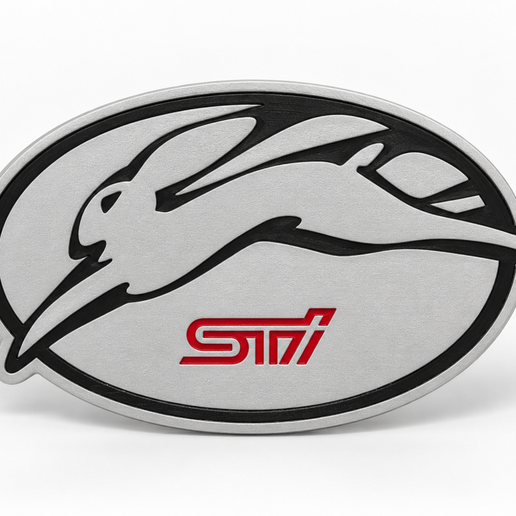 Subaru STI Rabbit Emblem・Fuji Rabbit Heritage JDM Badge・3D Printable STL