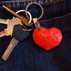 keychain_heart_3d_model.jpg STL file Keychain heart・3D print design to download