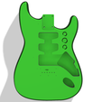 green.png Standard Fender Strat Body Hardtail