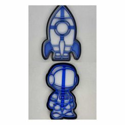 astro-y-nave.jpg Файл STL Куттер для пирожных COHETE и куттер для пирожных ASTRONAUT・3D модель для печати скачать