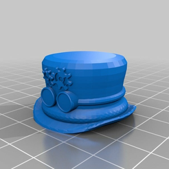 tophat_pentopper_gears.png Free STL file Steampunk TopHat Pen Topper・3D printable model to download