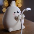 DSCF2948.jpg STL file Bunny Cable Holder・3D printable model to download