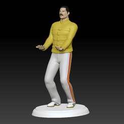 Freddie-Mercury-color.png Archivo STL Soporte Freddie Mercury・Objeto imprimible en 3D para descargar