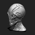 11.jpg Alien Bust 6 - Extraterrestrial Sculpture STL File 3D print