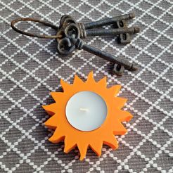 Riis sai ts i Lace ai 1 5 poe ore , eta Pes aT ahae hs STL file Sun with tea light holder・3D printable model to download