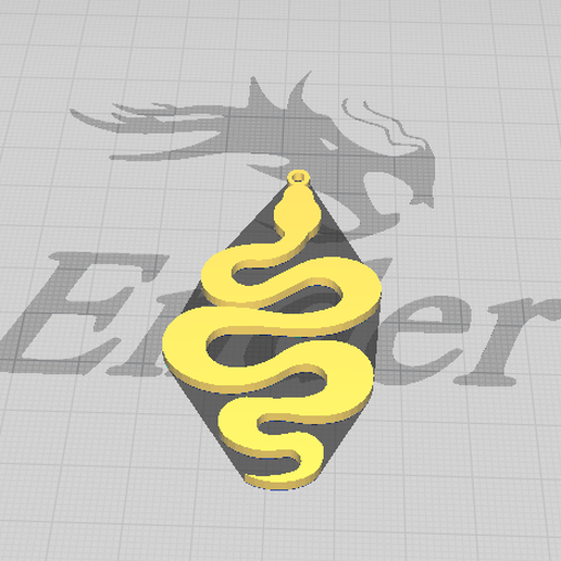 Snake Earring 3D model