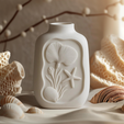 Seaside-Whisper-Vase-2.png Seaside Whisper Vase - Coastal Decor with Shells Relief
