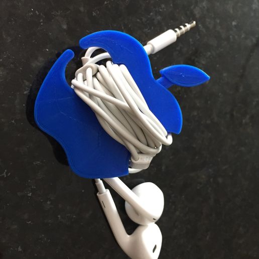 Apple Earbud Cable Wrap-03 (1).jpg Free STL file Apple Earbud Cord Wrap・3D printer model to download, Trikonics