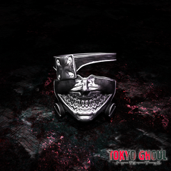 kaneki's-mask22.png STL file Tokyo Ghoul Kaneki ken's Ring・3D print model to download