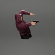 3DG2-0002.jpg Gangster man in hoodie shooting gun leaning out the window of the car