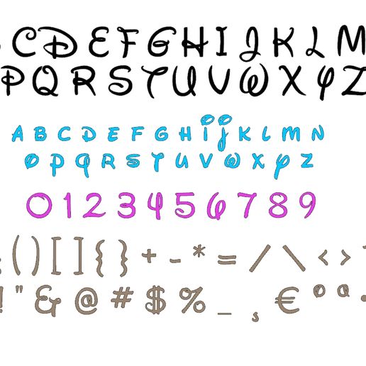 assembly4.jpg Letras y Números DISNEY Letters and Numbers | Logo