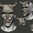 mask.jpg STL file The Black Phone Movie The Grabber 2 Part Mask 3 Styles Frown Smile Mouthless STL・3D printable design to download