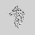 Geometric-Wolf.jpg Geometric Wolf Decoration - 2D Art
