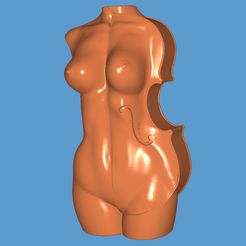 Screenshot_20210902-100201_Fast-STL-Viewer.jpg STL file Candle mold - woman violin (PLA FLEXIBLE)・3D print model to download
