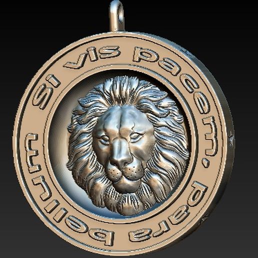 Lion Pendant 3D model