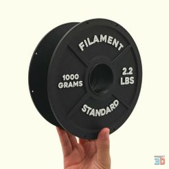 MakeIt3D-Spool-Barbell.jpg 3D file 3D Printable Dumb bell Filament Spool・3D print design to download