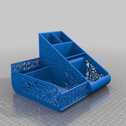 Moroccan_Desktop_Organised.png Free STL file Desktop Organiser / Caddy・3D print design to download
