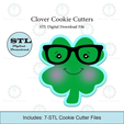 Etsy-Listing-Template-STL.png Clover with glasses Cookie Cutters | STL Files