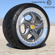 porshe-996-boxter-v121.png Porshe 996 Boxster rims with ADVAN tires for diecast and scale models