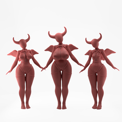 Foto-1.png Archivo STL Chica Demonio Bondage - Escultura・Modelo de impresión 3D para descargar