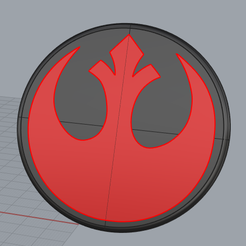 1.png Fichier STL gratuit Le dessous de verre des rebelles・Plan imprimable en 3D à télécharger
