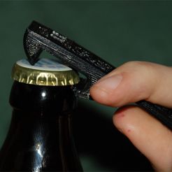 3D Printable Bottle opener, one handed  Flaschenöffner, Einhandöffner by  3D Printer Karlsruhe Prusa i3