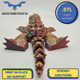 PRINT-IN-PLACE-NO-SUPPORT-16.png ARTICULATED FLEXI DINOSPIKE MFP3D -NO SUPPORT - PRINT IN PLACE - SENSORY TOY-FIDGET