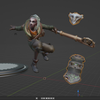 8.png EKKO ARCANE / LEAGUE OF LEGENDS MODEL - STL AND OBJ FILES FOR 3D PRINTER