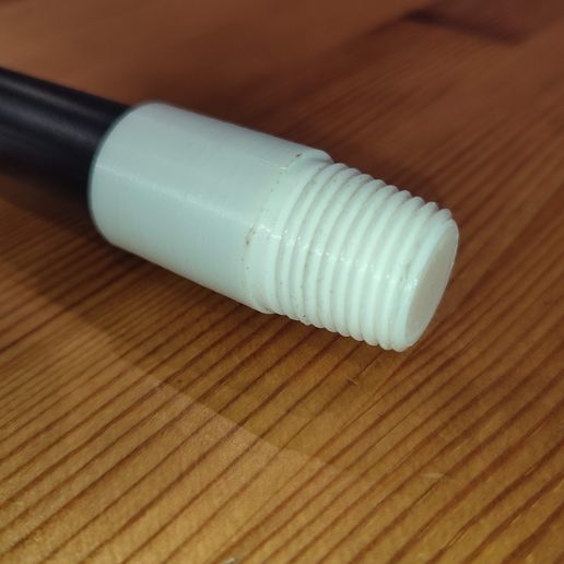 Socket thread connection for broom handle. 21.5mm tube