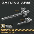 FOH-Mecha-Gatling-Cannon-Arm.jpg 3D-Datei 1/100 1/144 Mecha Gatling Cannon Arm・Modell für 3D-Drucker zum Herunterladen