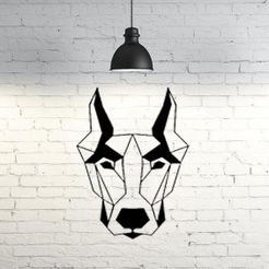 e3b8ee382ac7621e9d92703f19d0859b_display_large.jpg Fichier STL gratuit Dobermann Terrier sculpture murale 2D・Plan imprimable en 3D à télécharger