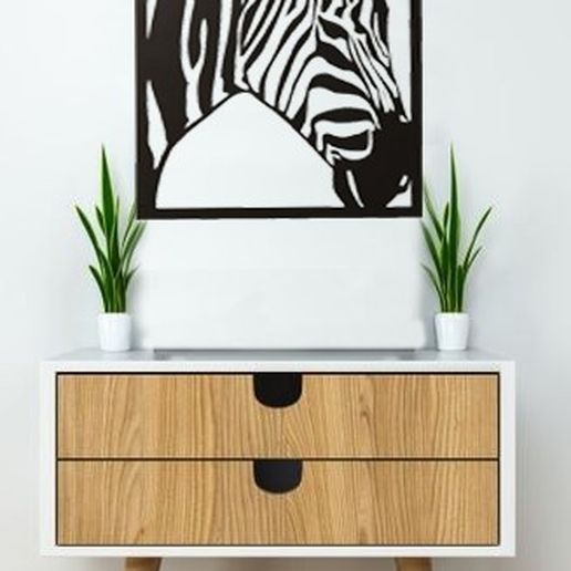84.Zebra(2).jpg STL-Datei Zebra Wall Sculpture 2D kostenlos herunterladen • Design für 3D-Drucker, UnpredictableLab