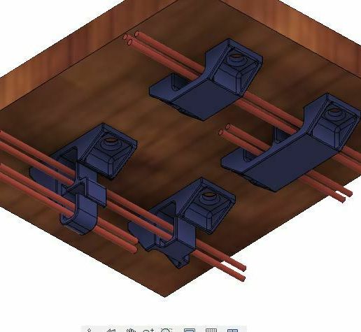 Model Railway Railroad Cable Management Brackets