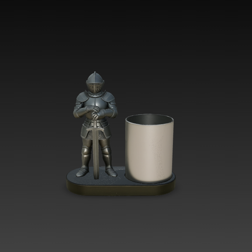 Knight Desktop Organizer - Office Decor - PencilHolder - High Detail 3D Printable STL