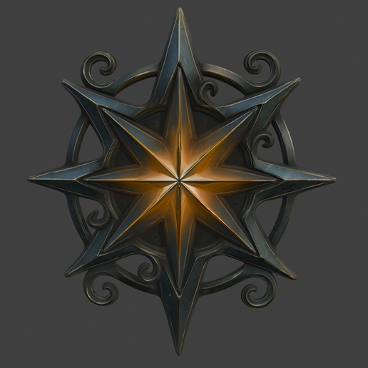 ✨ Mystical Star Book Decor Element - 3D model önizlemesi