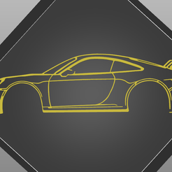 PrusaSlicer-2.3.3-basado-en-Slic3r-19_08_2022-20_35_50.png STL file Porsche GT3 RS Wall Art・3D printing design to download