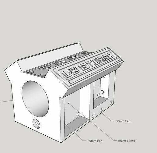 RC Car Engine scale 1:10 Crawler Axial SCX10 now with cooling !!!! - 3D model önizlemesi