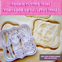 Galle_NIña_B.png Fichier STL Découpeur de biscuits (fille)・Design pour impression 3D à télécharger, nes379